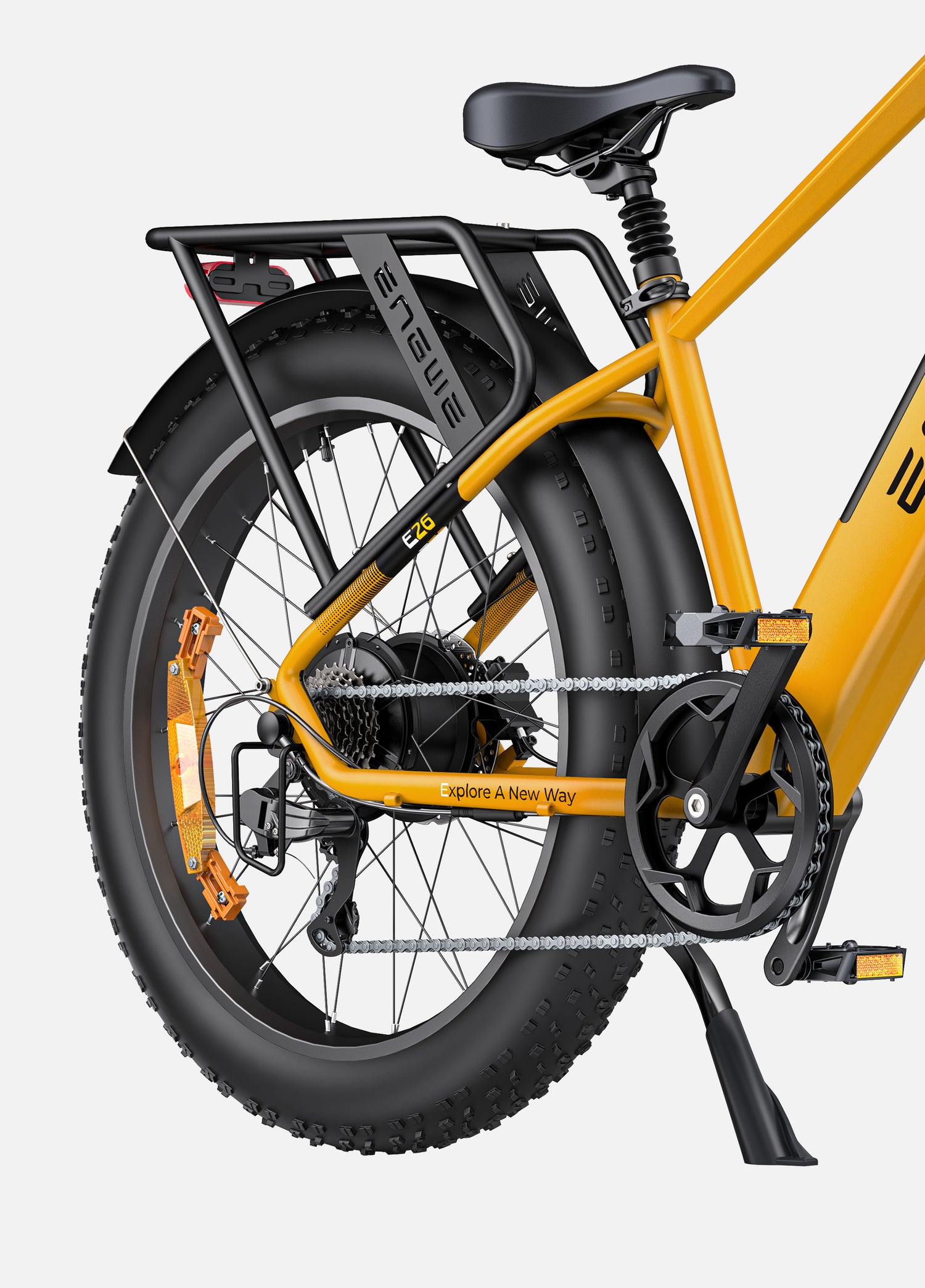engwe e26 rear tire and rear rack
