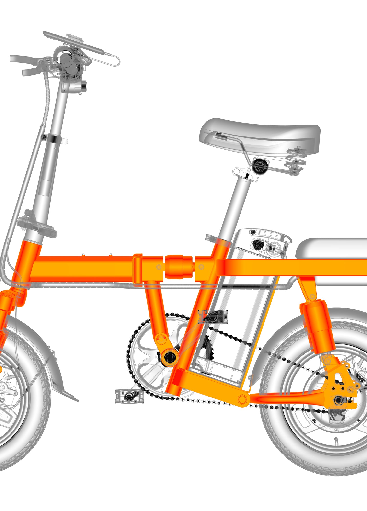 engwe t14 e-bike frame