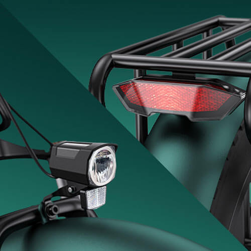 e bike front light and tail light