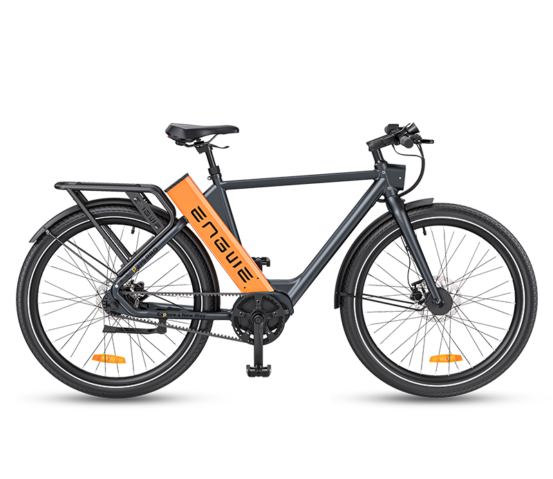 a black engwe e26 electric commuter bike