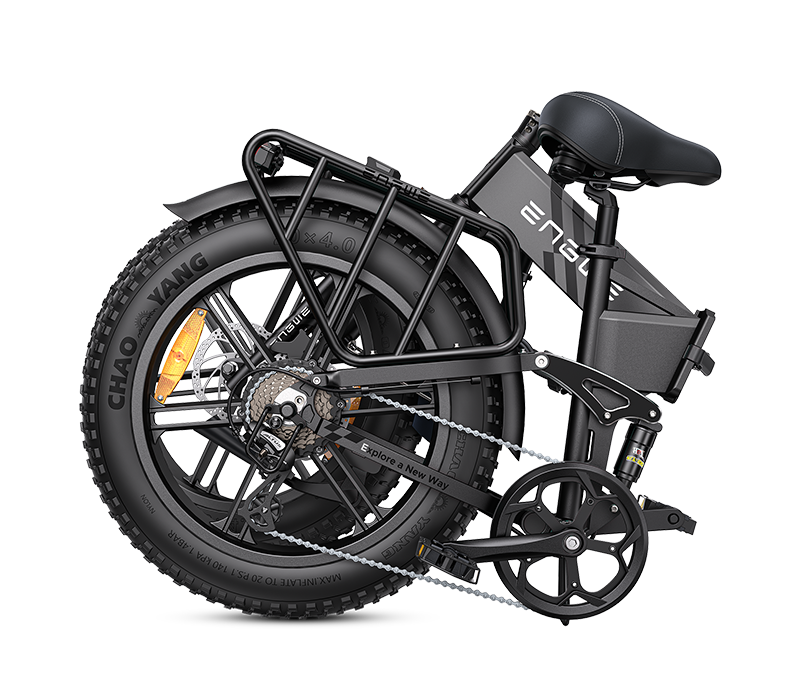 a black engwe engine pro 2.0 folding electric bike