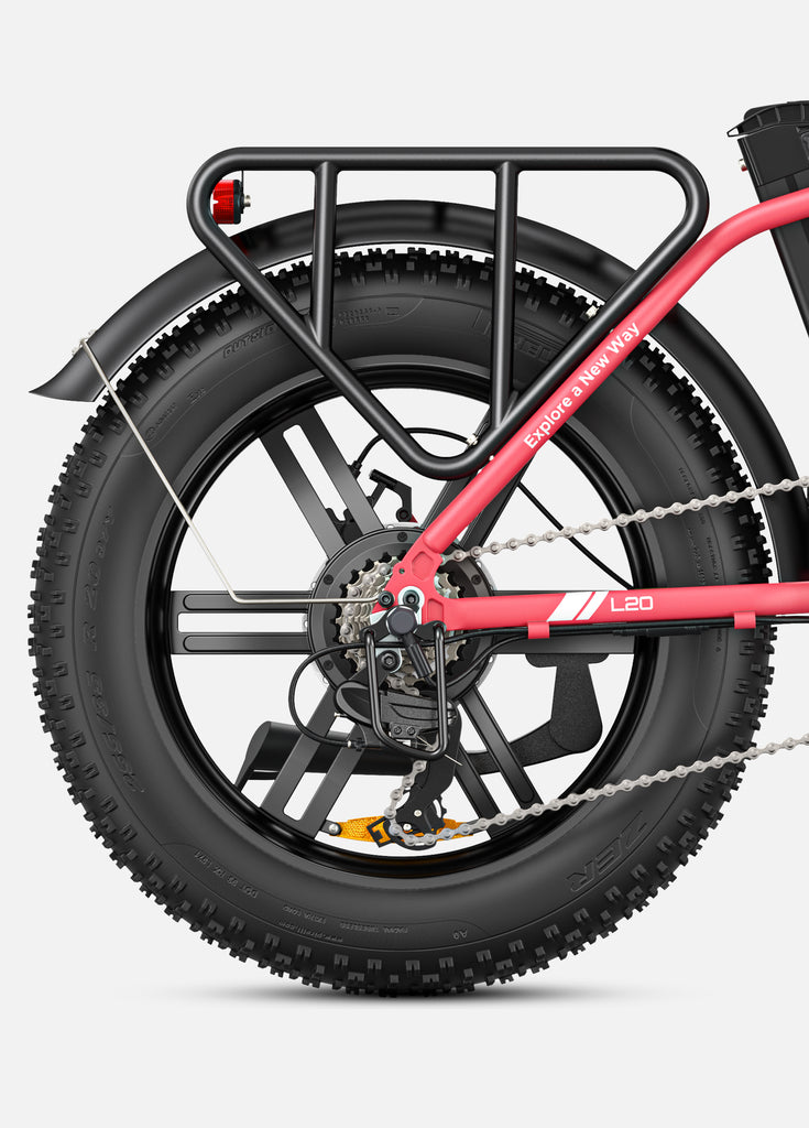 engwe l20 rear rack and rear fat tire