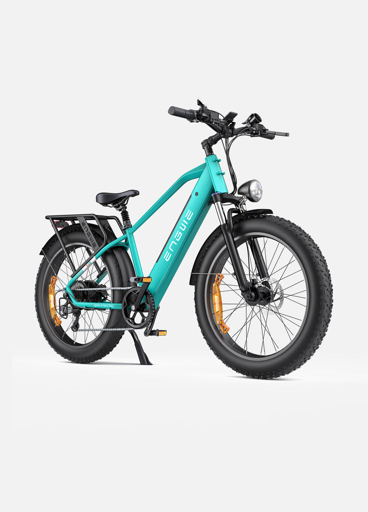 gem blue engwe e26 electric bike with fat tires