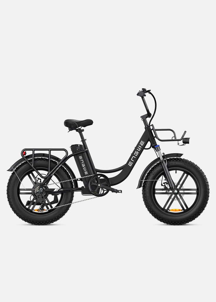 onyx black engwe l20 fat tire electric bike