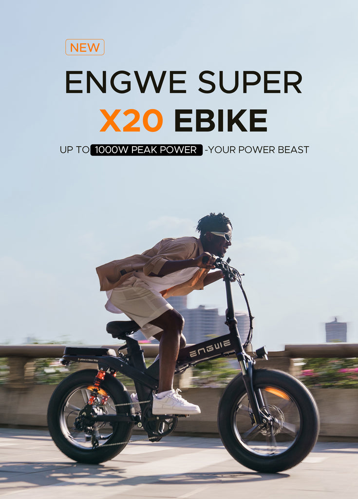 the engwe super x20 e-bike has up to 1000w peak power