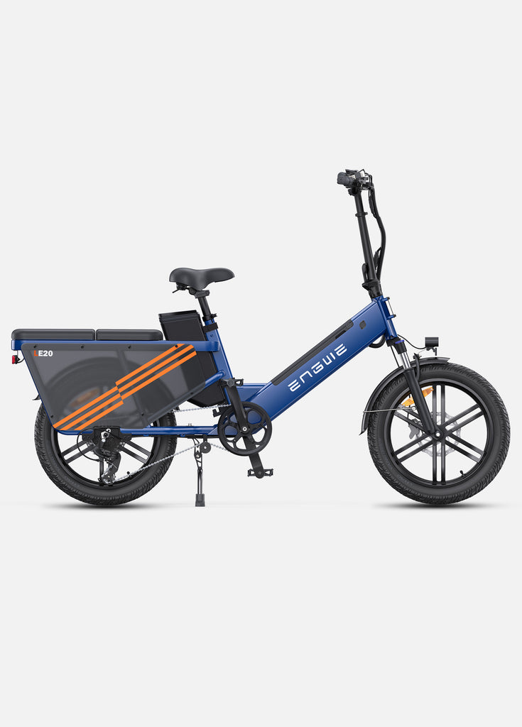 a blue engwe le20 cargo e bike