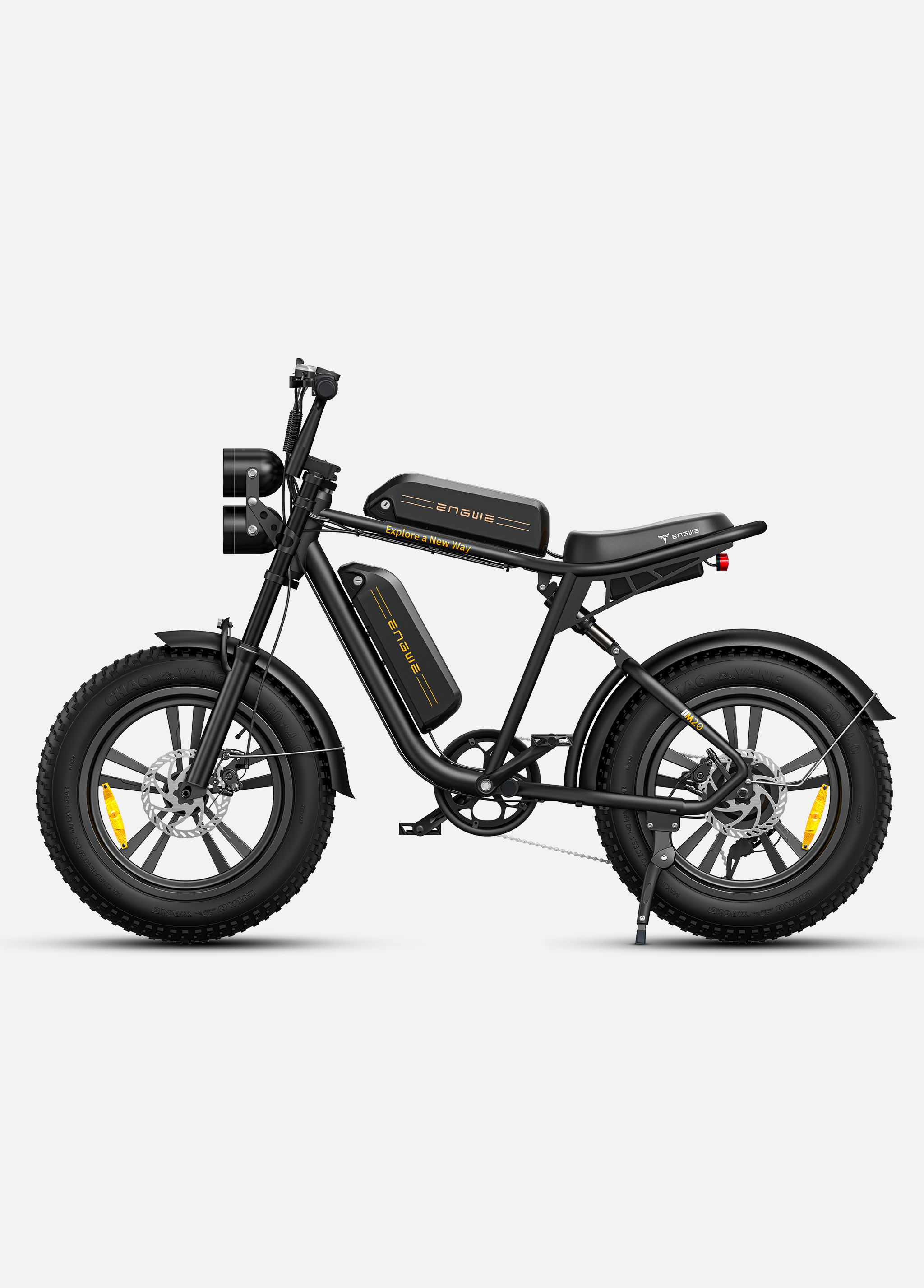 a black engwe m20 electric bike