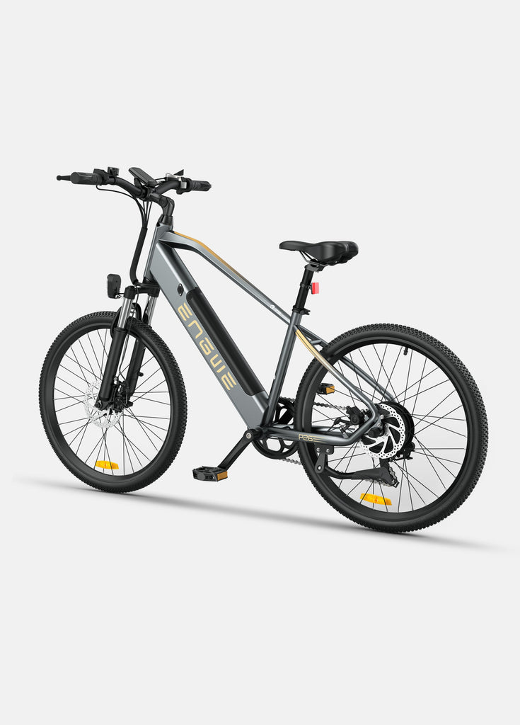 the side view of the grey engwe p26 commuter bike
