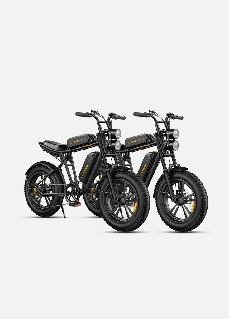 engwe m20 combo: 2 black engwe m20 e-bikes