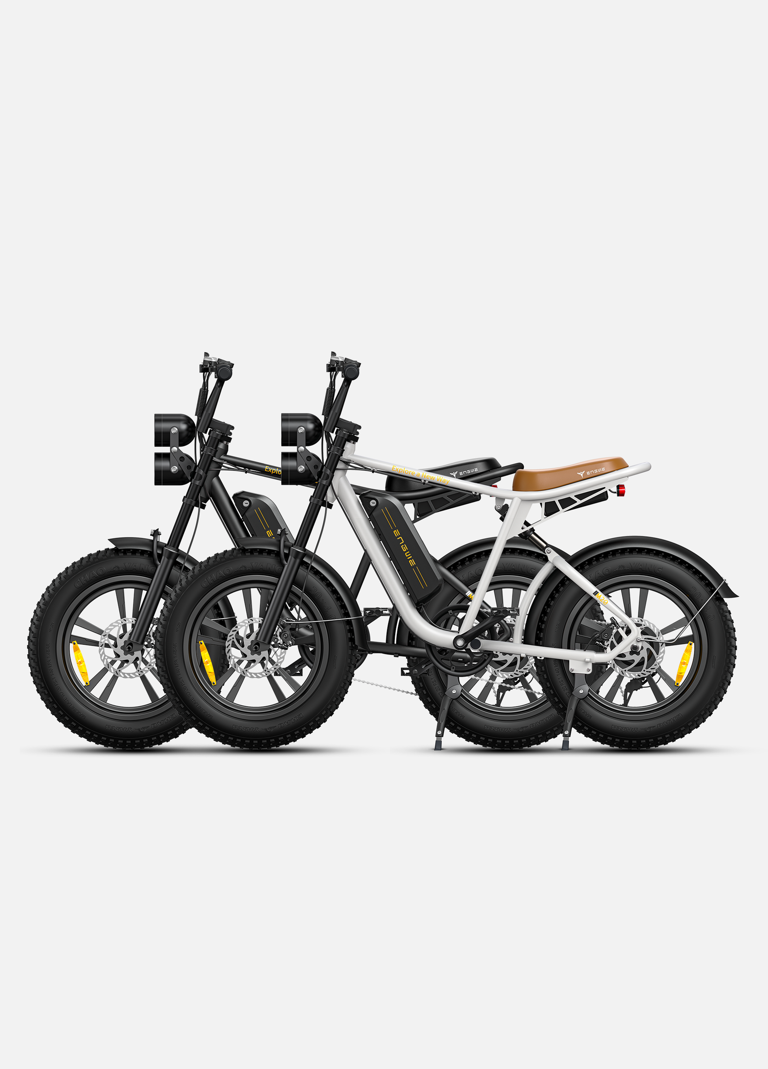 engwe m20 combo: 1 black and 1 white engwe m20 e-bikes