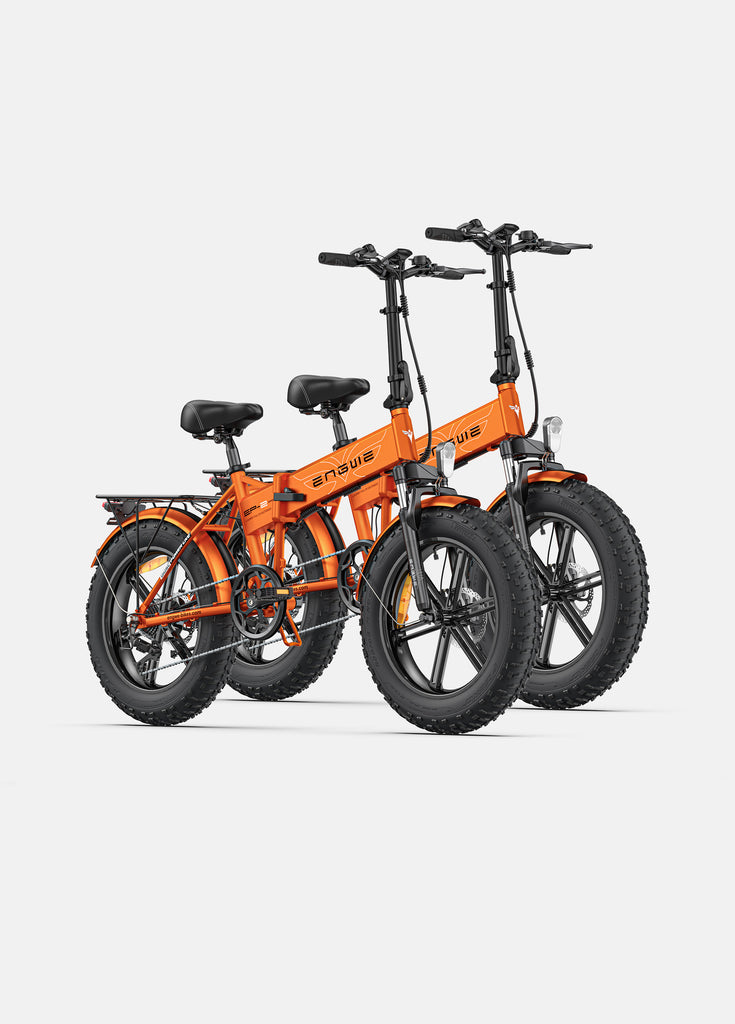 2 dark orange engwe ep-2 pro fat tire e-bikes