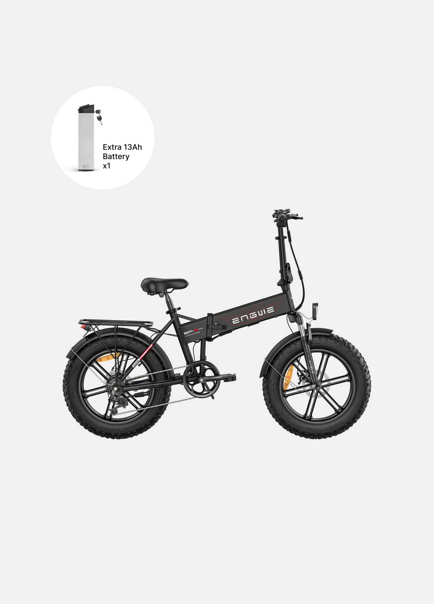 1 black engwe ep-2 pro and an extra 13ah battery